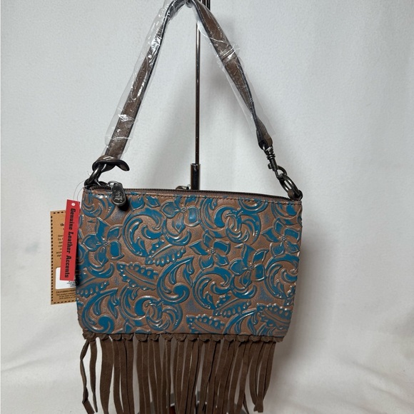 Justin Boots Western Leather Fringe Bag - Picture 1 of 7